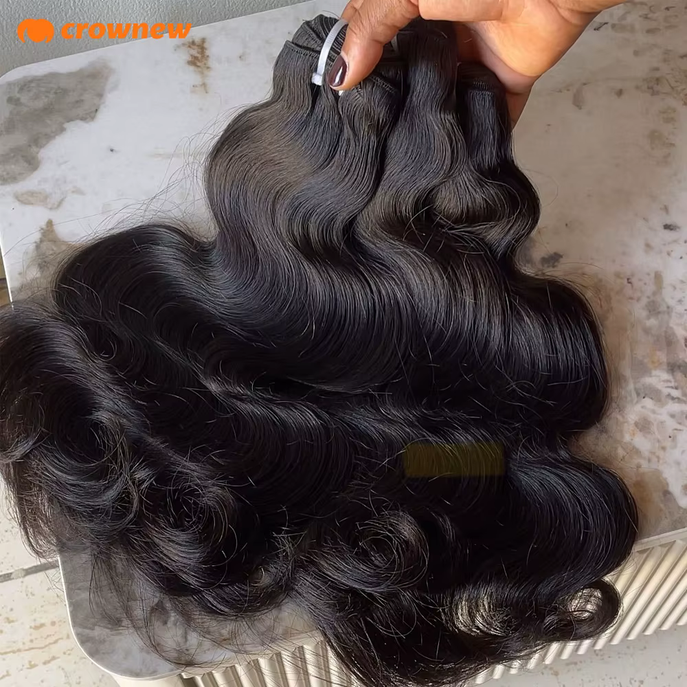 Extensions de cheveux humains brésiliens vierges 16A Body Wave, mèches Remy noires naturelles, 100g/