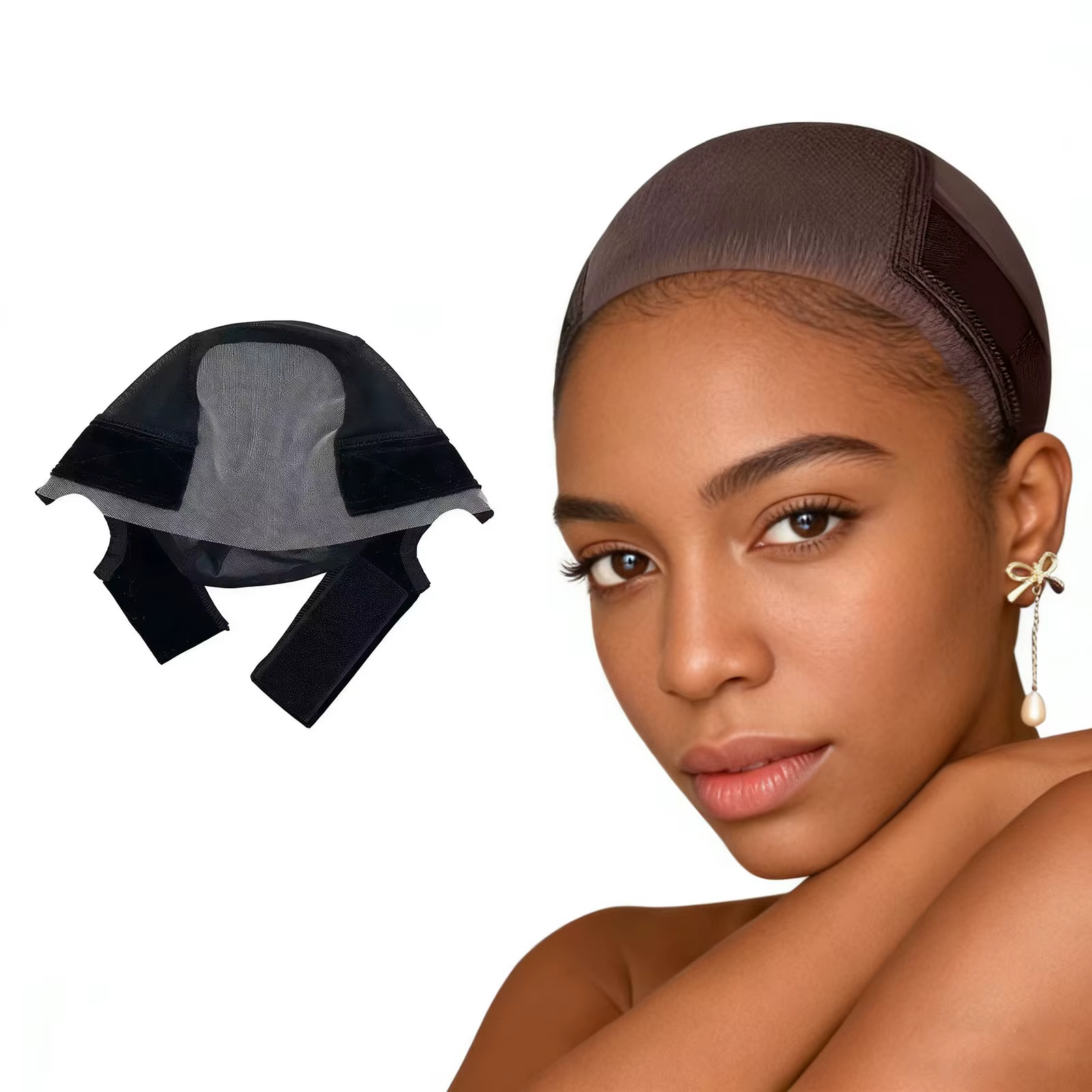 Bonnet de maintien pour perruque en dentelle, transparent et réutilisable, pour perruques sans colle