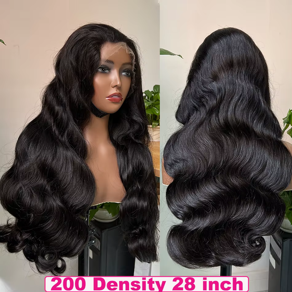 Yiwigs 250 densité Super Double dessiné vague de corps Hd dentelle perruques de cheveux humains Viet