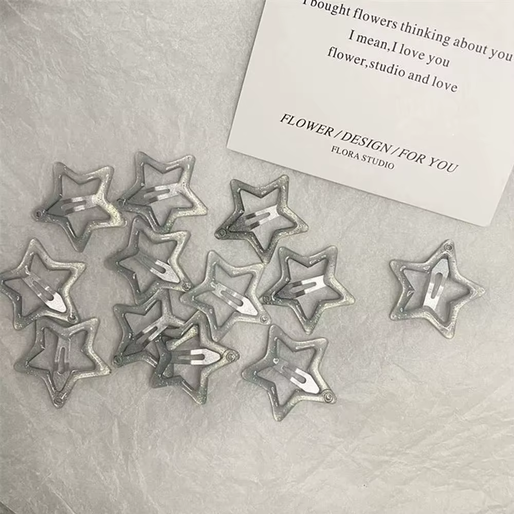 Pinces à cheveux tendance étoile colorée BB, brillantes et mignonnes, accessoires pour cheveux Y2k,