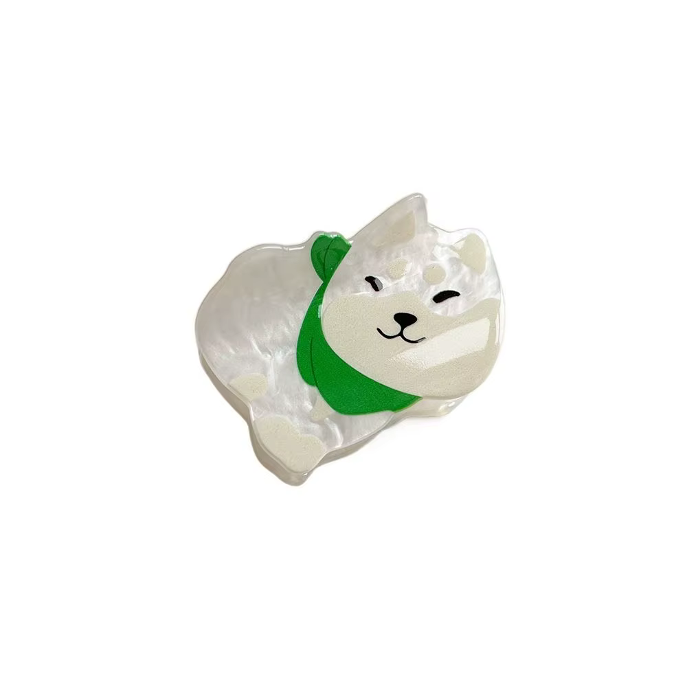 Pince à cheveux mignonne en forme d'animal (chiot, chien, requin, chaton) pour usage quotidien