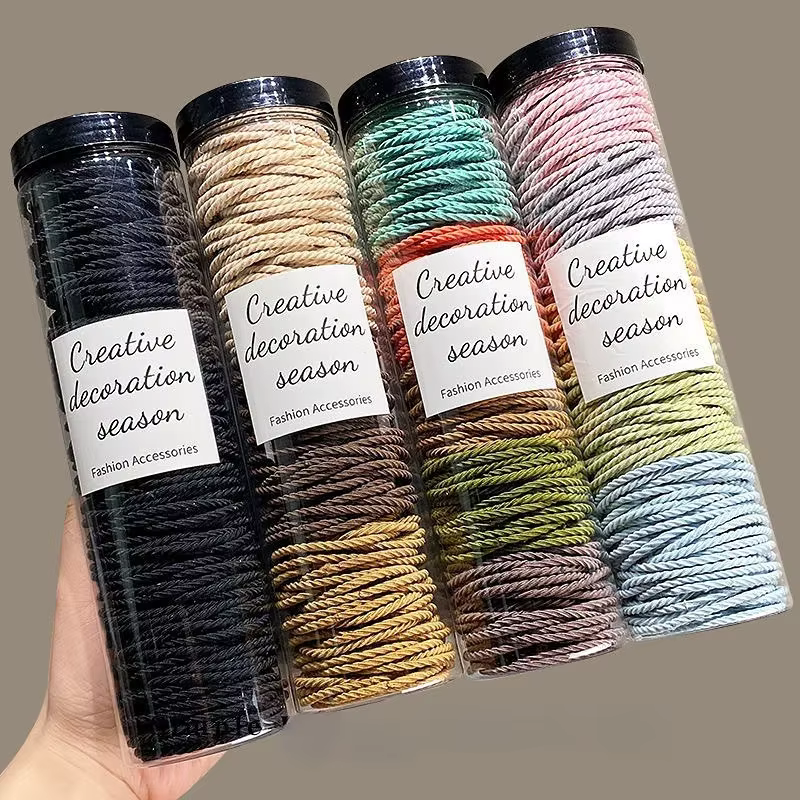 Anneaux de cheveux élastiques sans couture, 100 pièces, attaches simples assorties avec tout, anneau