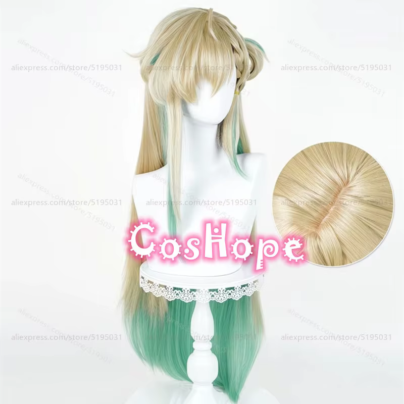 Lynae – perruque de Cosplay synthétique longue de 90cm, perruque de couleurs mélangées, résistante à