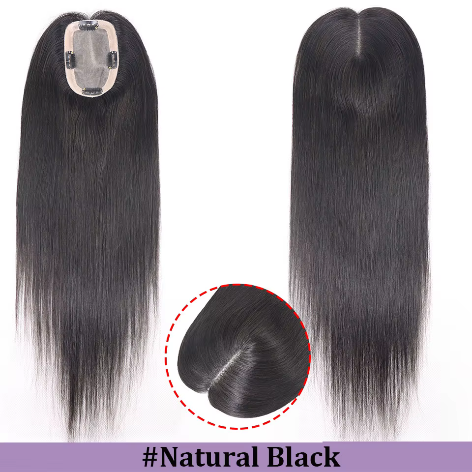 Extensions capillaires humaines blondes ombrées de 16 pouces pour femmes, avec racines foncées et mè