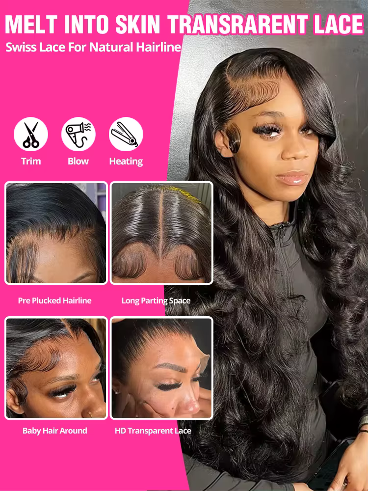 250% Perruque Raw Hair Sans Colle Perruque 13x6 Transparent Lace Cheveux Humain Naturel 100% 13x4 13