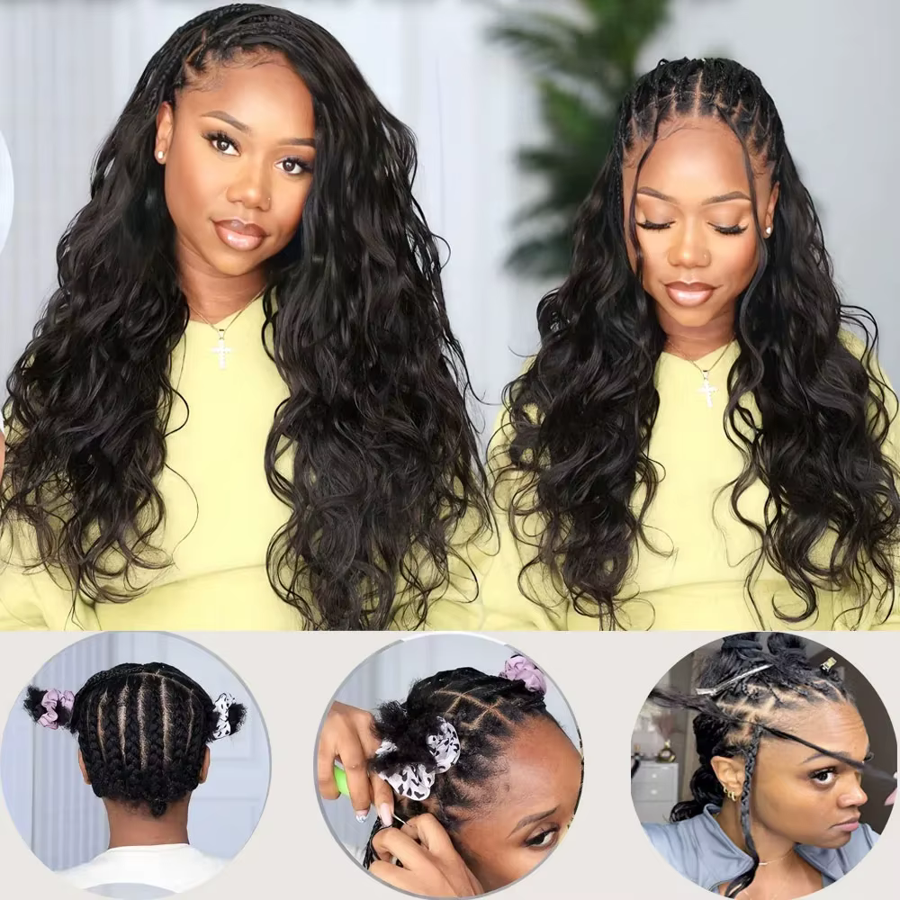 12A sans noeud pré-séparé vague de corps plume Crochet cheveux humains 100% Extensions de cheveux ré