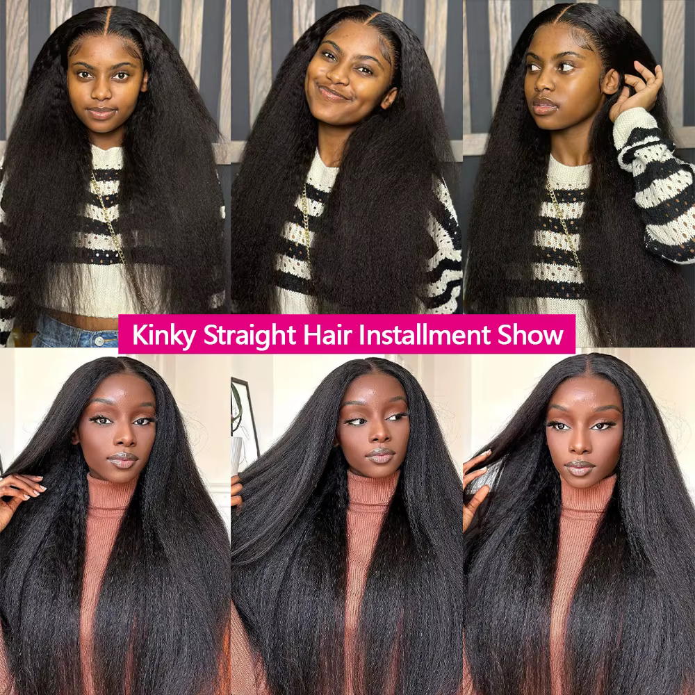 12A Kinky Straight Tissage Humain Haïr 20 22 24 Tissage Lot Brésilien Yaki Straight 100 Humain Hair