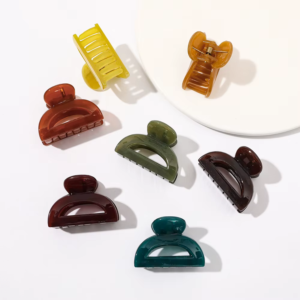 Pince à Cheveux en Forme de Petite Géométrie, Barrettes pour Femmes et Bol, Accessoires de Sauna, Ve