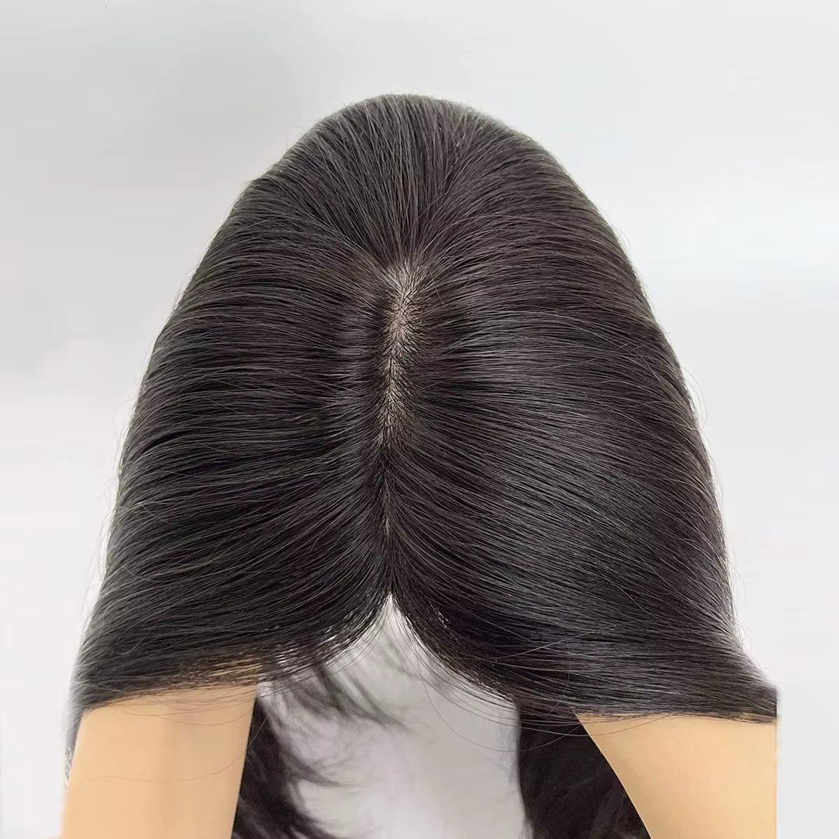 6x6 soie Base supérieure pleine dentelle perruque de cheveux humains soyeux droite péruvienne Remy c