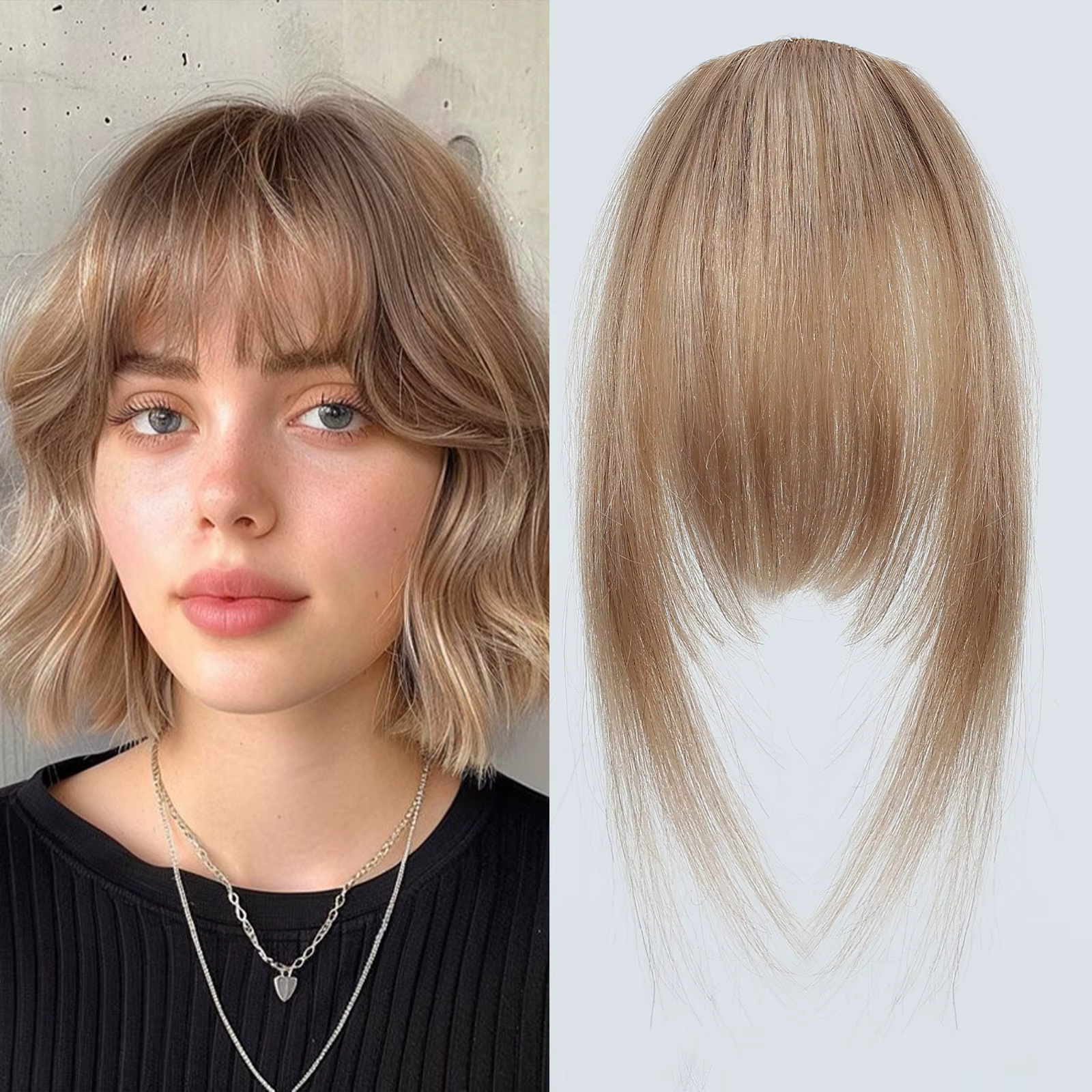 100% cheveux humains frange Blonde brun vaporeux Bang pince à cheveux en frange frange avec branches