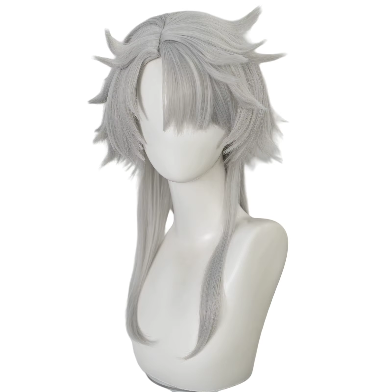 Seija Cosplay perruque Anime fille argent cheveux longs raides perruque synthétique pour Halloween c