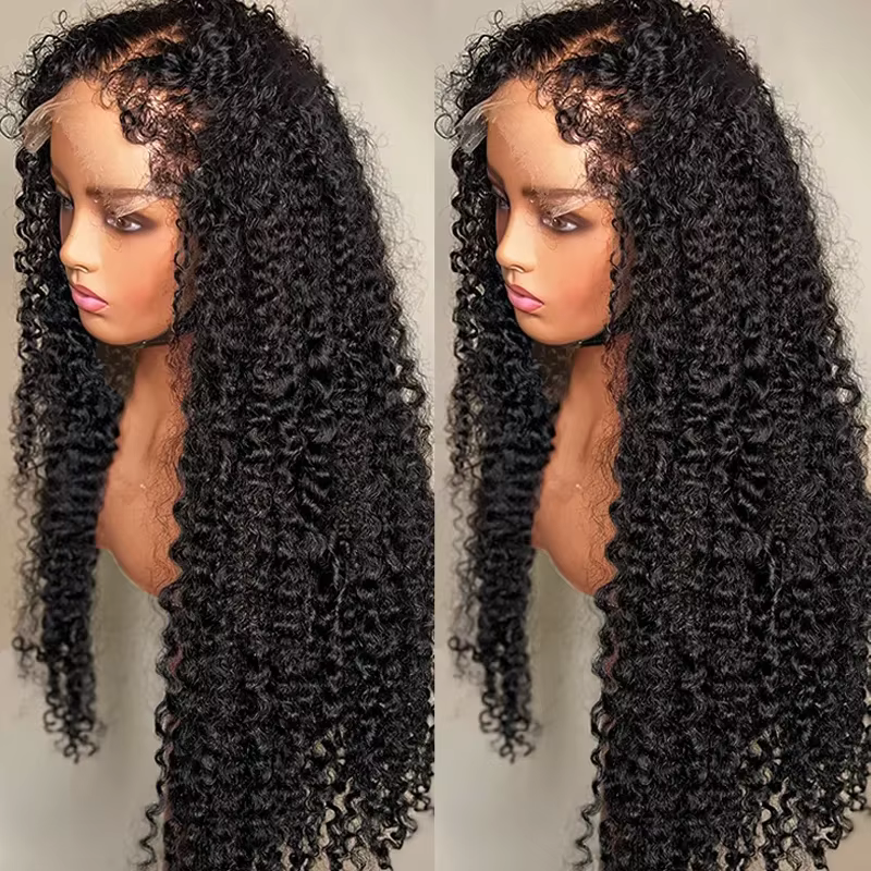 4C bords bébé cheveux dentelle perruques vague d'eau 13x6 HD dentelle frontale perruque 100% cheveux