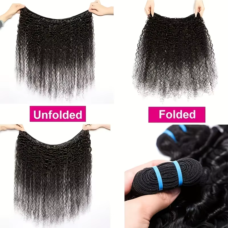 Extensions de Cheveux Humains Bouclés Birmans 100% Naturels, Qualité Cheveux Humains, Ondulations Pr