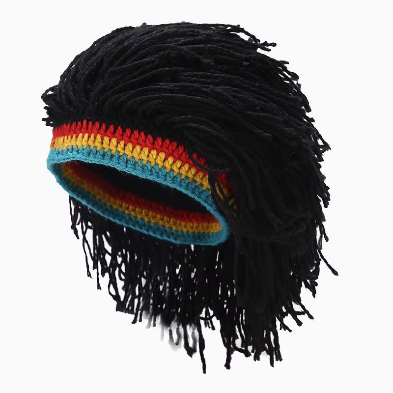 Perruque synthétique africaine pour hommes et femmes, fausse tresse, bonnet Dreadlock, chapeau trico