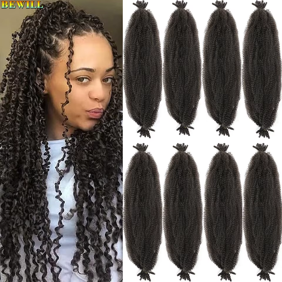 Bewill Cheveux Afro Twist Springy 12 16 24 pouces 1B 27 30 350 4 613 Bug Ombre Marley Twist Tresses