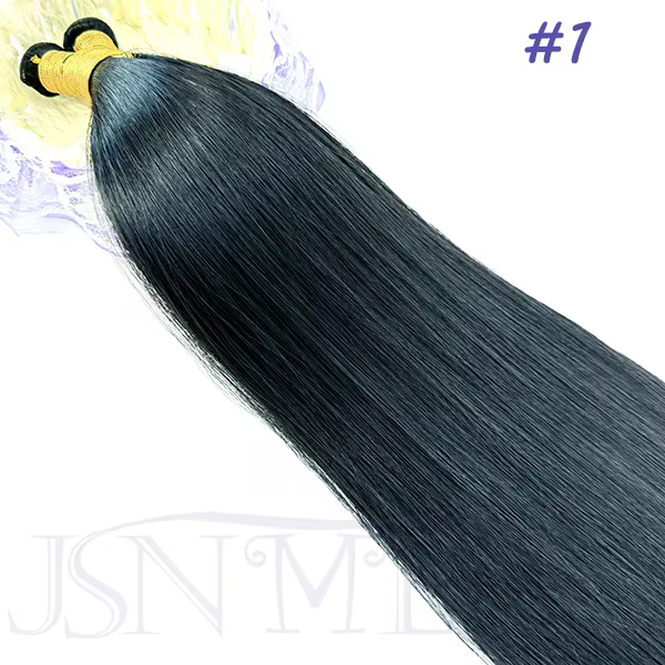 JSNME Genius Extensions de trame 100% trames de cheveux vraiment humains paquets coudre dans les Ext