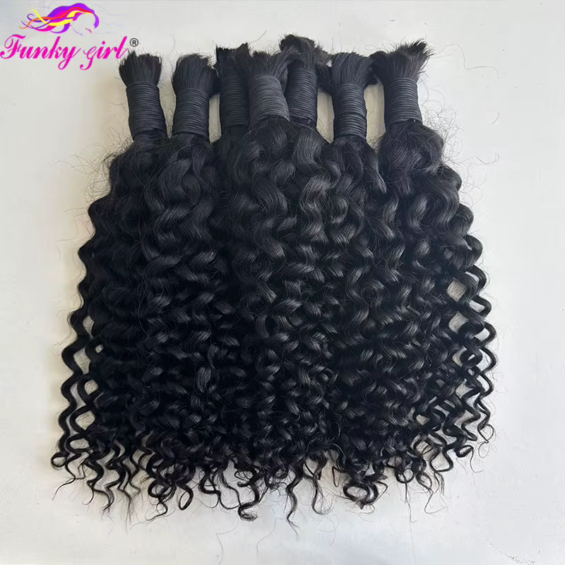 12A vague d'eau en vrac cheveux humains paquets complets naturel noir brésilien vague bouclée Extens