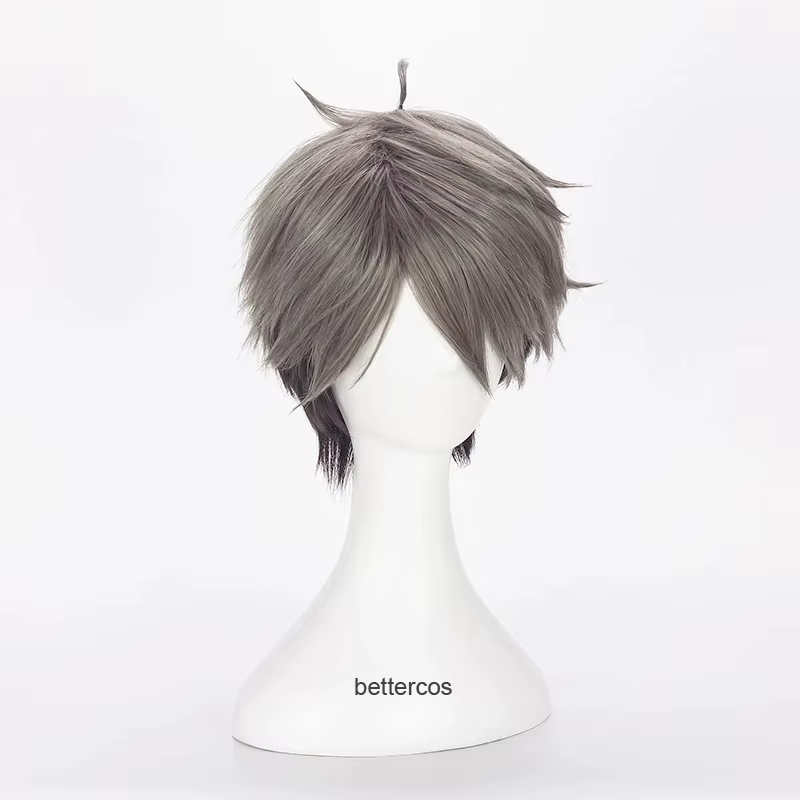 Haikyuu!! Miya Osamu noir marron Cosplay perruque Miya Atsumu court noir blond résistant à la chaleu