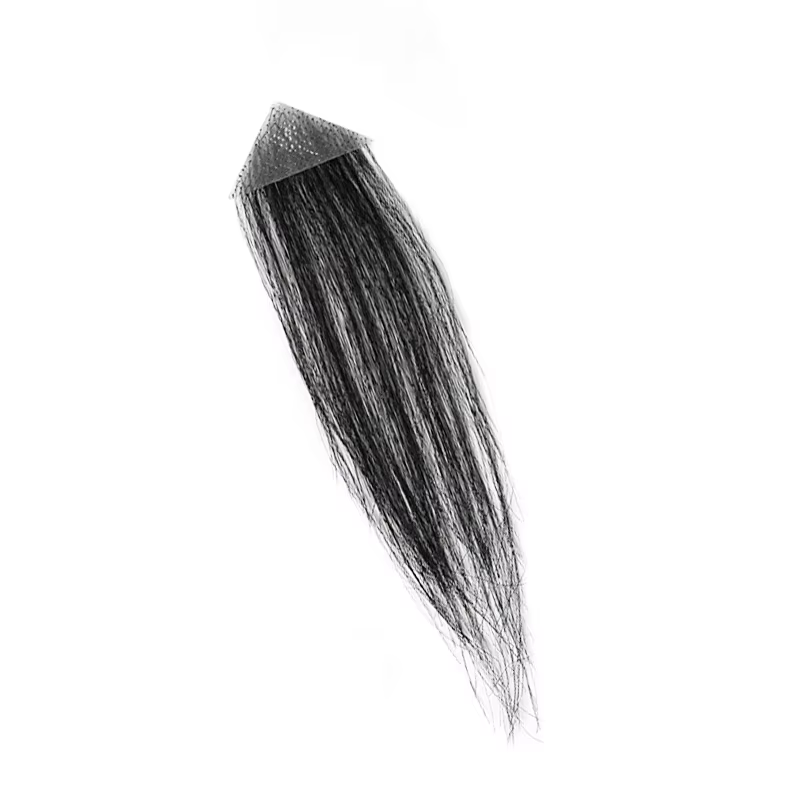 100% cheveux humains hommes PU front Patch postiche favoris toupet Invisible sans couture Ultra minc