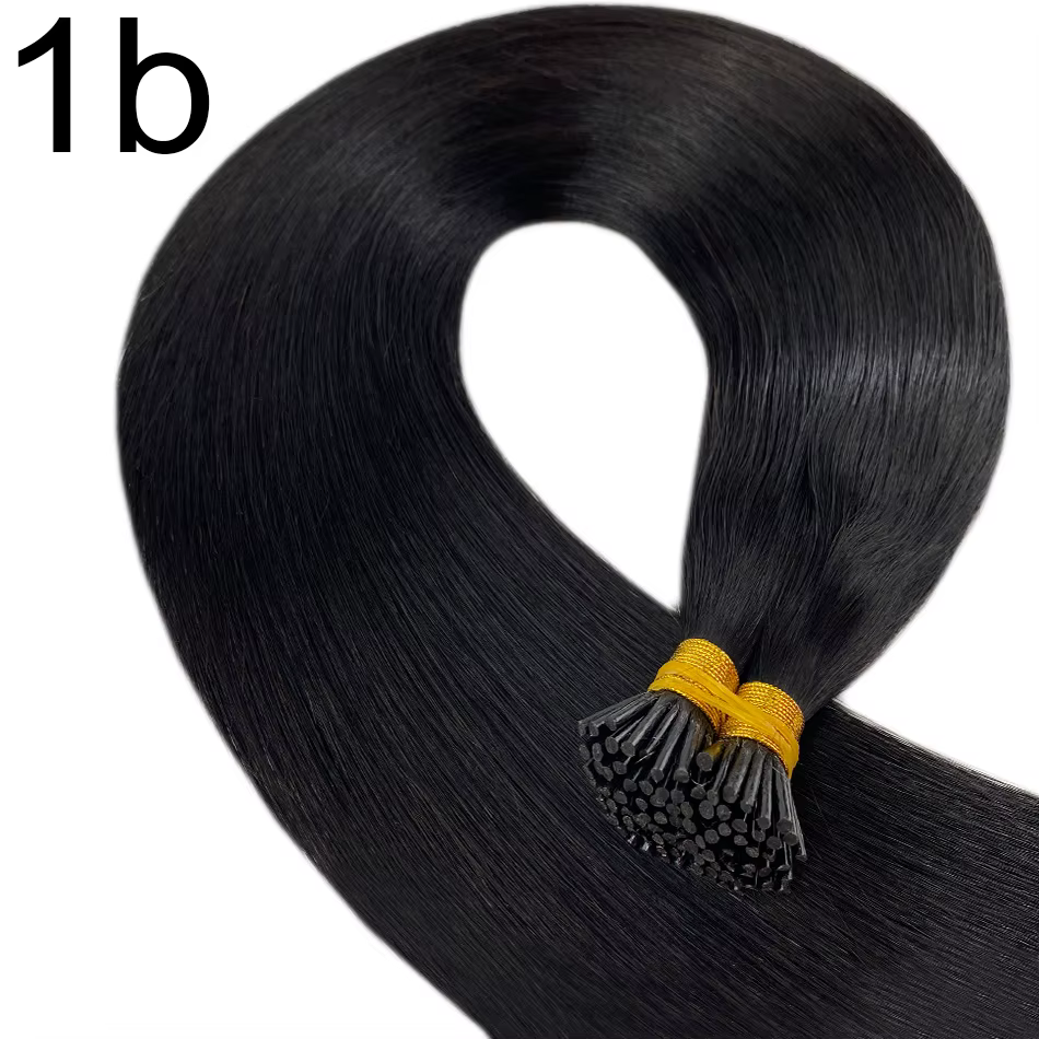 Extensions de cheveux droites I Tip Extensions de cheveux naturels de Fusion humaine réelle 50 pièce