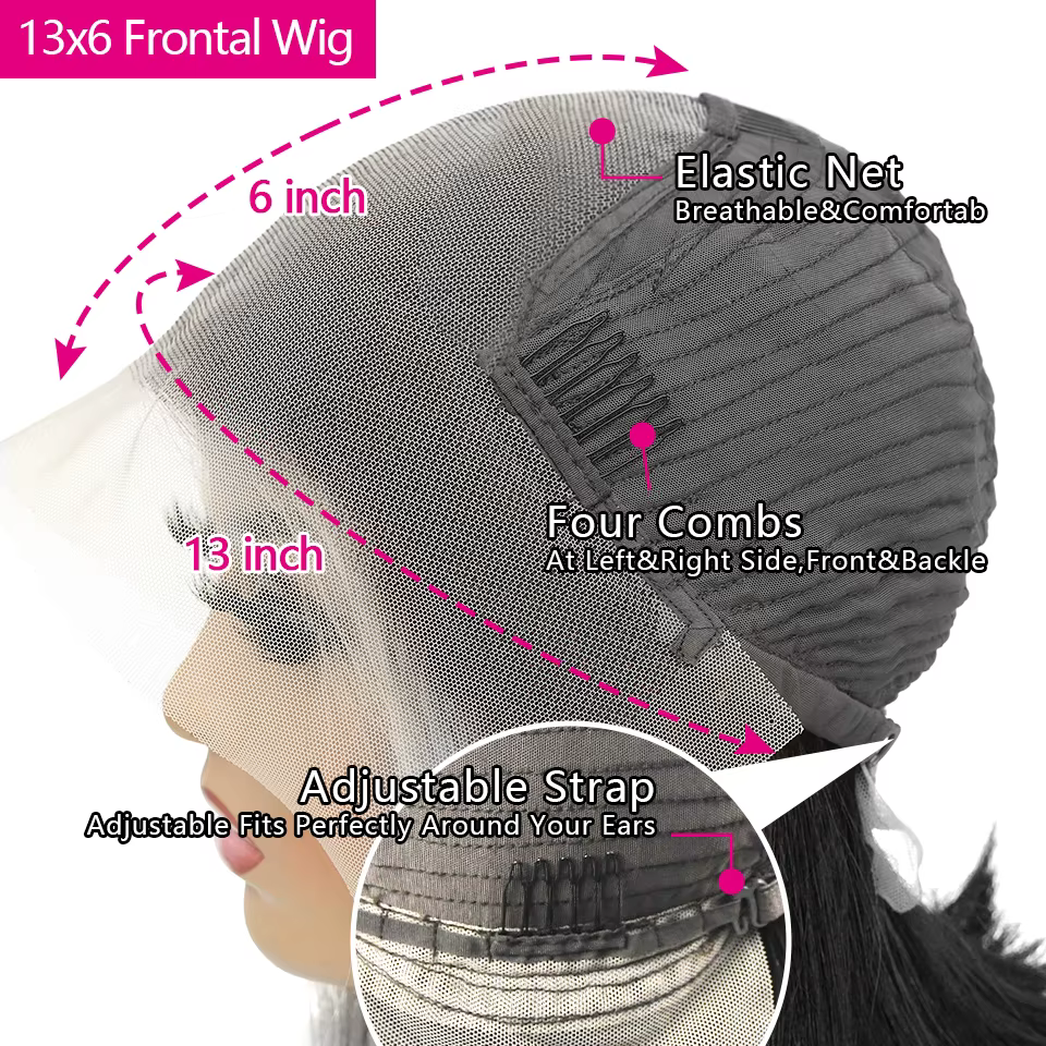 200% Density 30 Pouces Lisse Perruques Cheveux Humains 13X6 Perruque Brazilian HD Transparent Lace