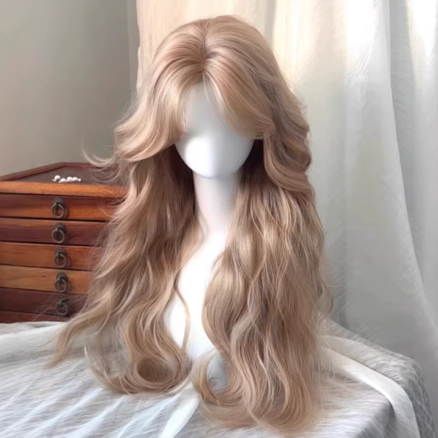 Perruques blondes sales synthétiques à l'aspect naturel, perruque longue et droite à couches pour fe