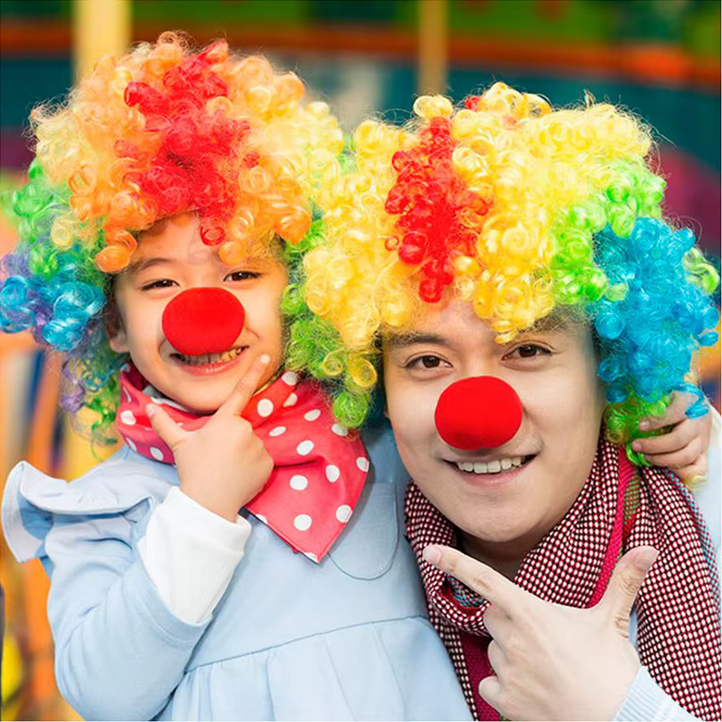 Perruque de Clown colorée perruque synthétique Afro bouclée Cosplay pour hommes femmes perruque de f
