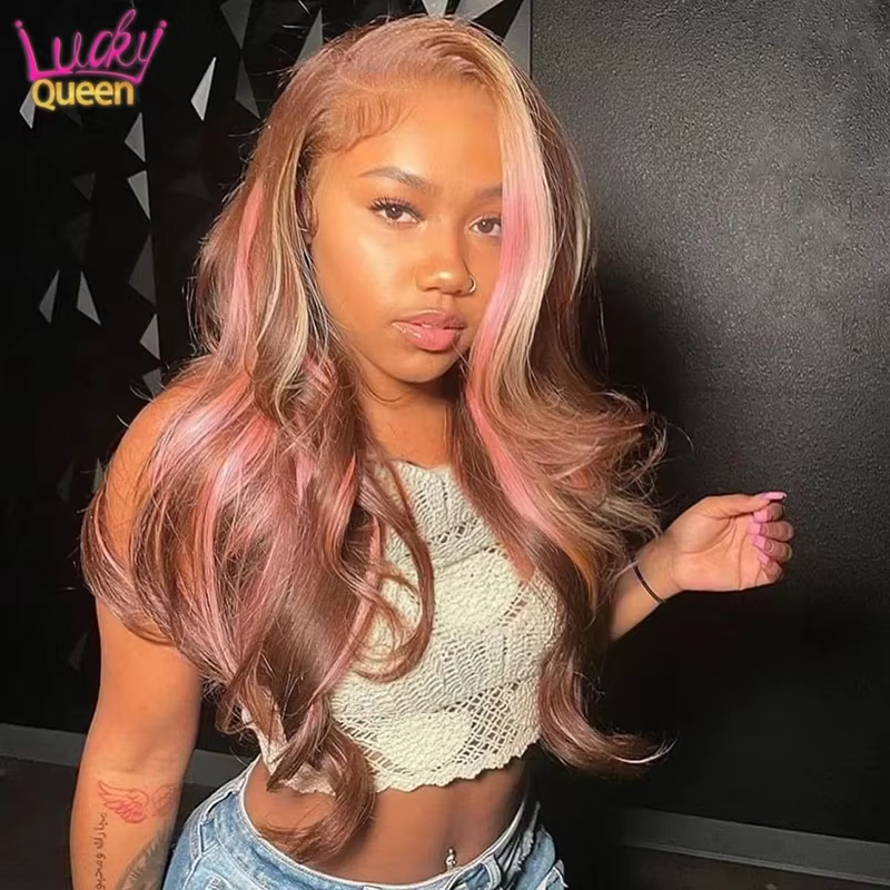 Perruque Lace Closure Wig 5x5 100% Naturelle, Cheveux Humains, Pre-Plucked, Transparent, 13 Age, à R