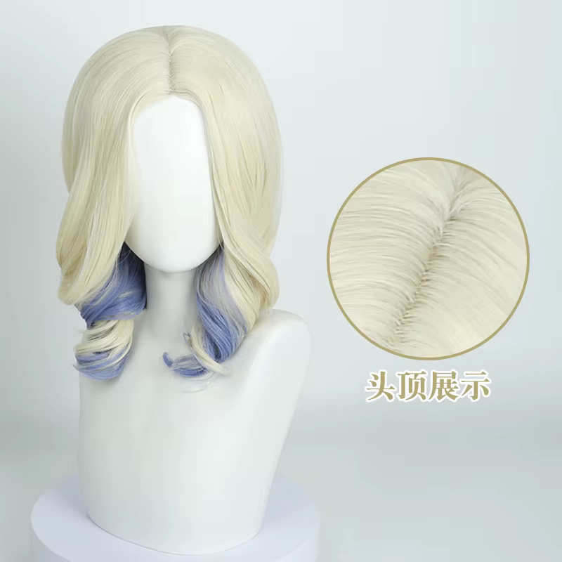Nouvelle perruque synthétique 2025 pour femme, cheveux ondulés avec raie au milieu, pour cosplay sco