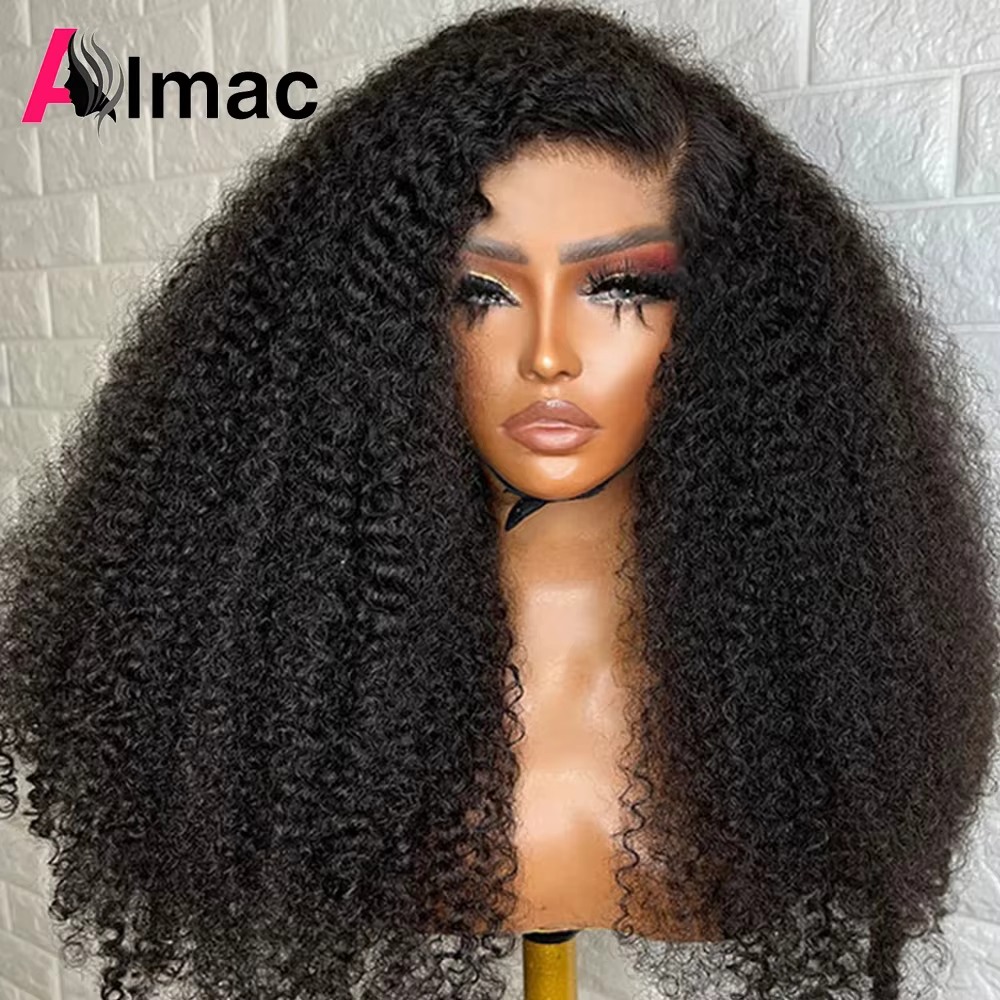 Perruque en cheveux humains bouclés crépus à 300 % de densité pour femmes, cheveux indiens bruts, pe