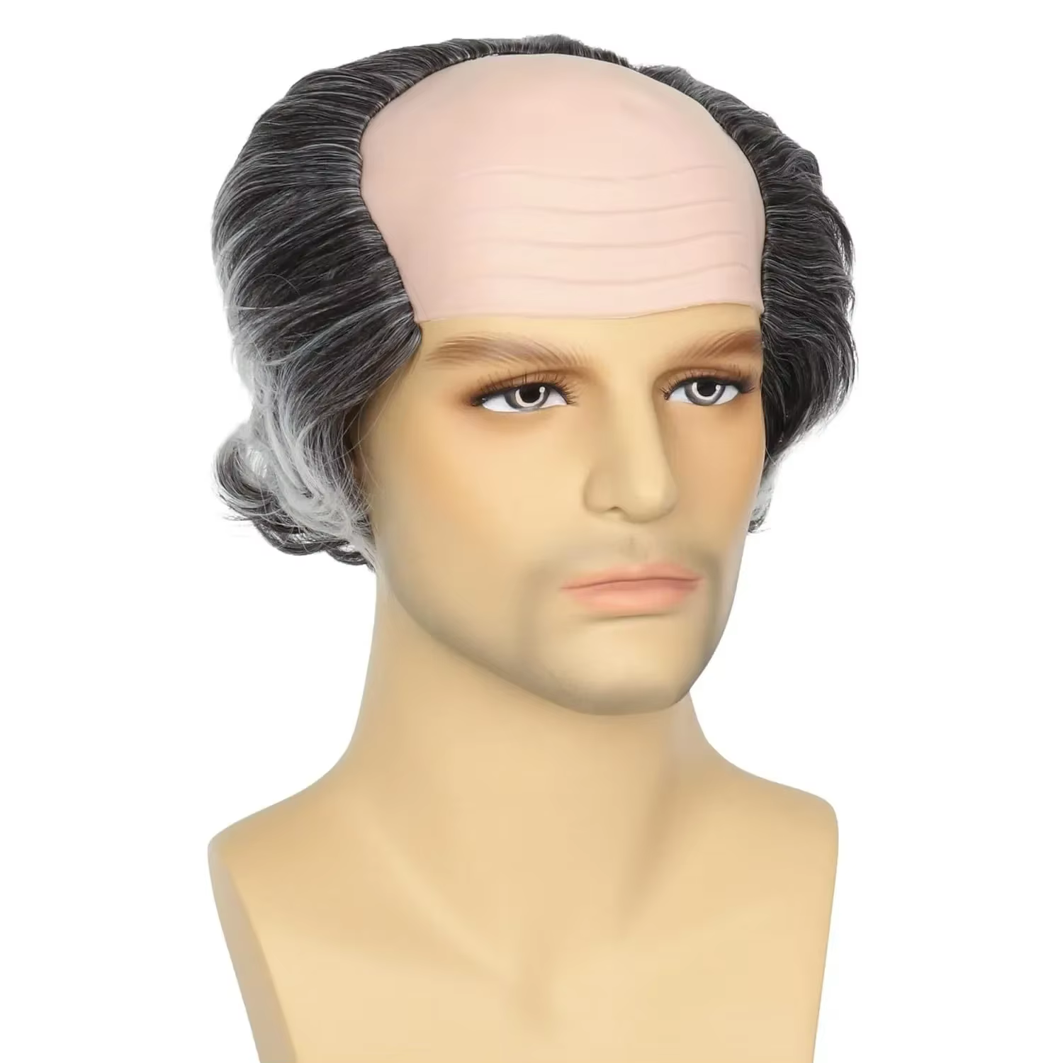 Homme chauve perruque fête d'anniversaire drôle jeu accessoire scène Sitcom effectuer jeu de rôle pe