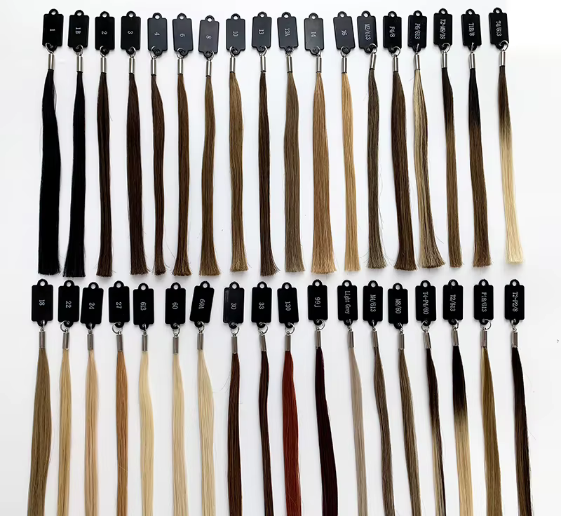 Extensions de cheveux Remy noirs naturels H6, plumes, anneau de boucle, ajouts de cheveux amovibles