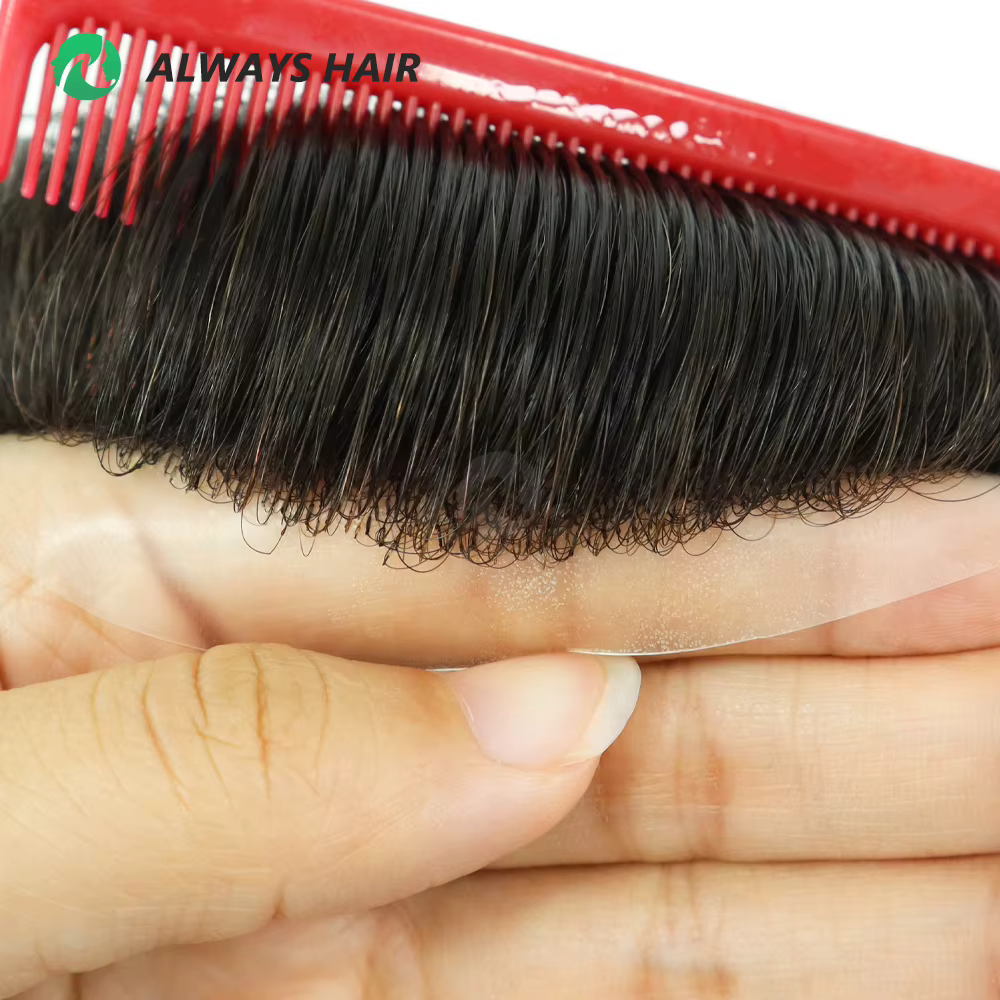 Australie toupet cheveux hommes perruque 16x24CM 20x25CM doux français dentelle et PU 5 "130% densit