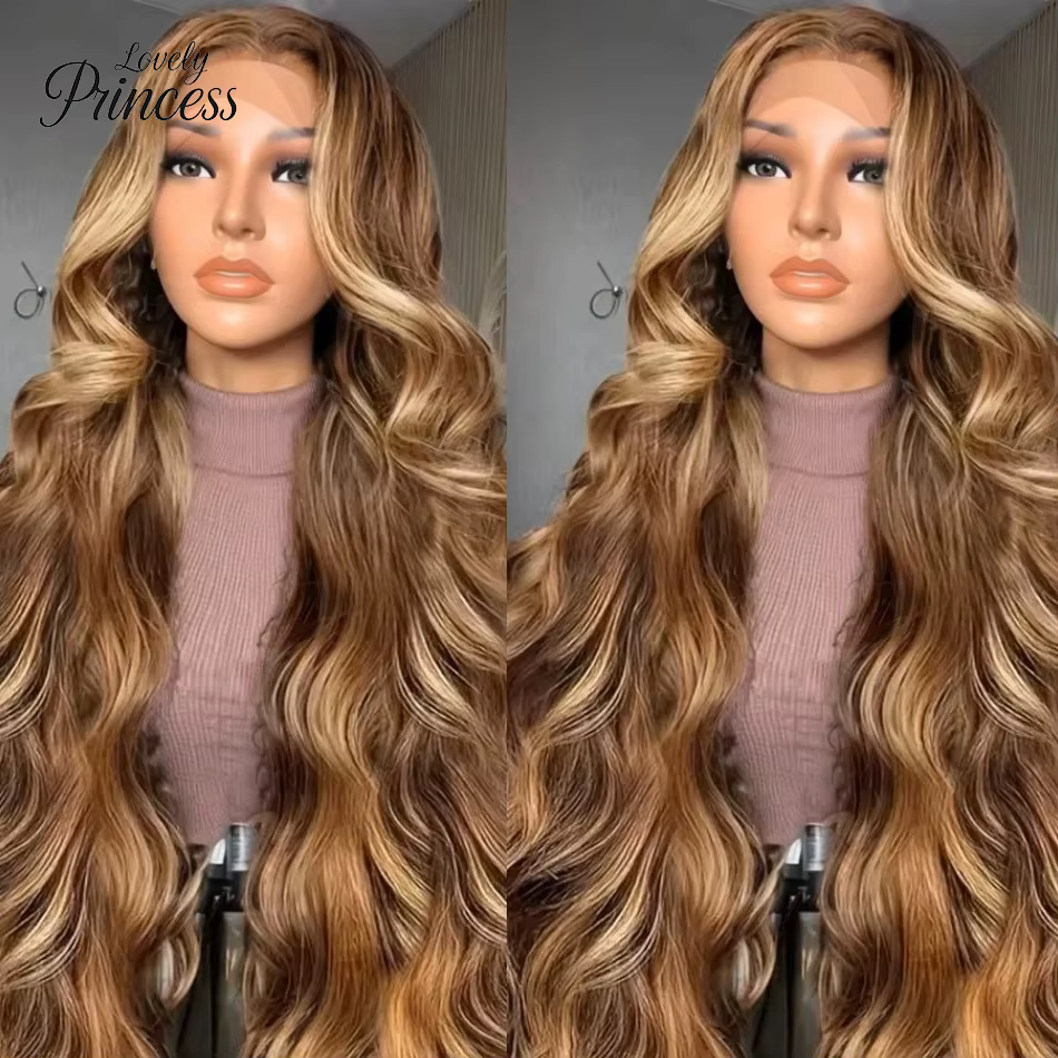 Perruque frontale HD 13x4 13x6 en cheveux humains brésiliens pour femmes, 30 pouces, blond ombré, on