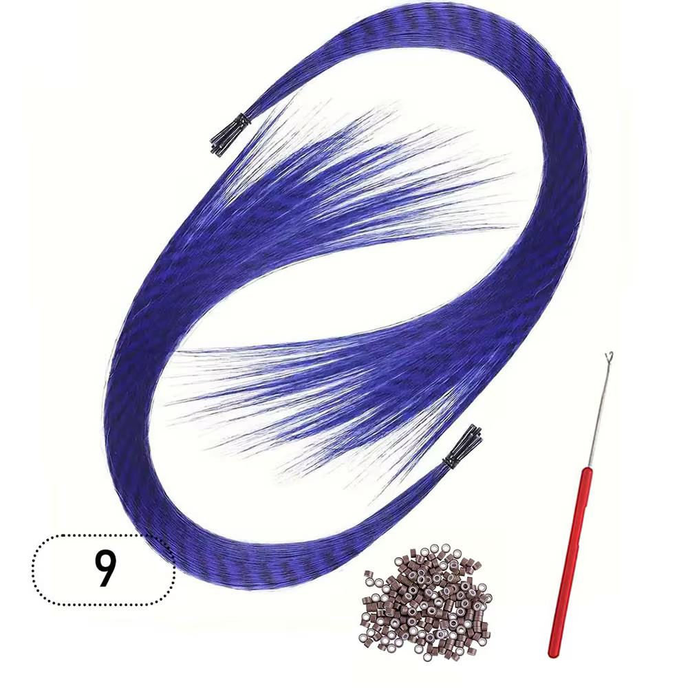 Extensions de cheveux synthétiques colorées I-Tip, 16 pouces, 20 brins, en Fiber résistante à la cha