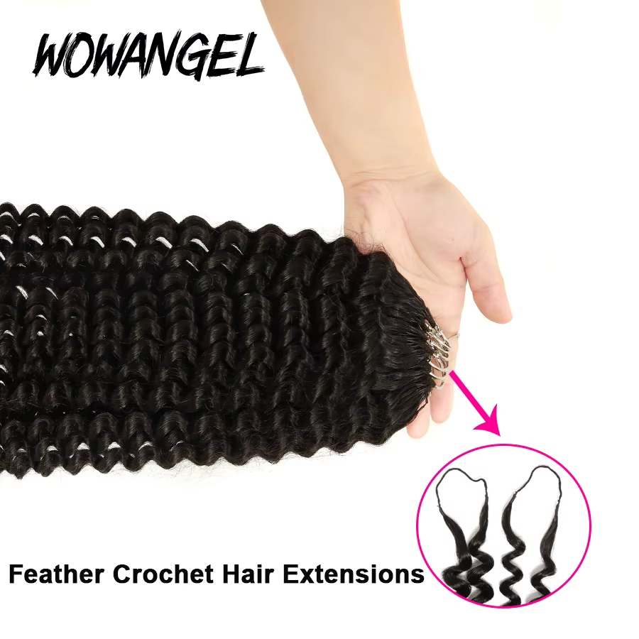 Extensions de cheveux humains au Crochet, cheveux humains bouclés et serrés, pré-séparés, sans nœuds