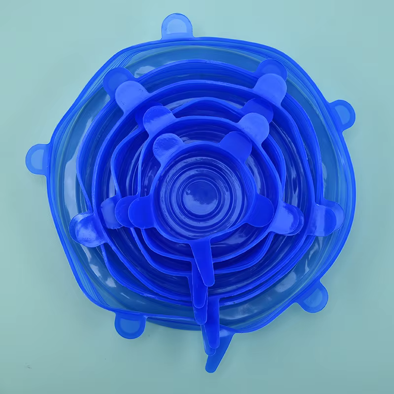 Lot de 6/12/24 couvercles alimentaires en silicone extensibles, réutilisables, hermétiques, pour la 