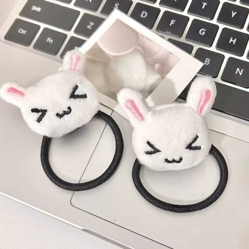 1/2 pièces, joli élastique à cheveux en peluche lapin, bandeau pour les filles lolita, étudiantes, q