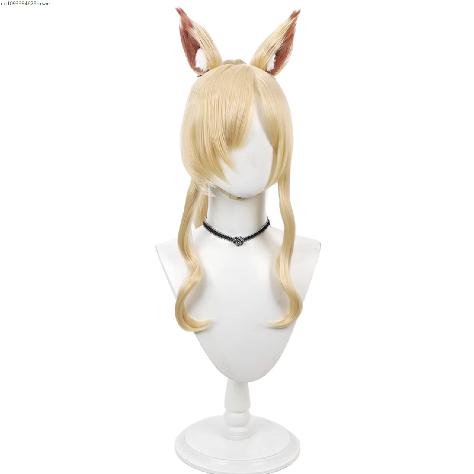 Perruque de Cosplay synthétique Blonde longue de 60cm, couvre-chef résistant à la chaleur, Halo, acc