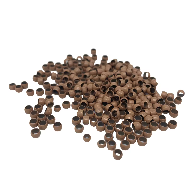 1000 pièces 4.0mm cuivre Nano perles sans silicone pour Extensions de cheveux Micro lien anneaux per