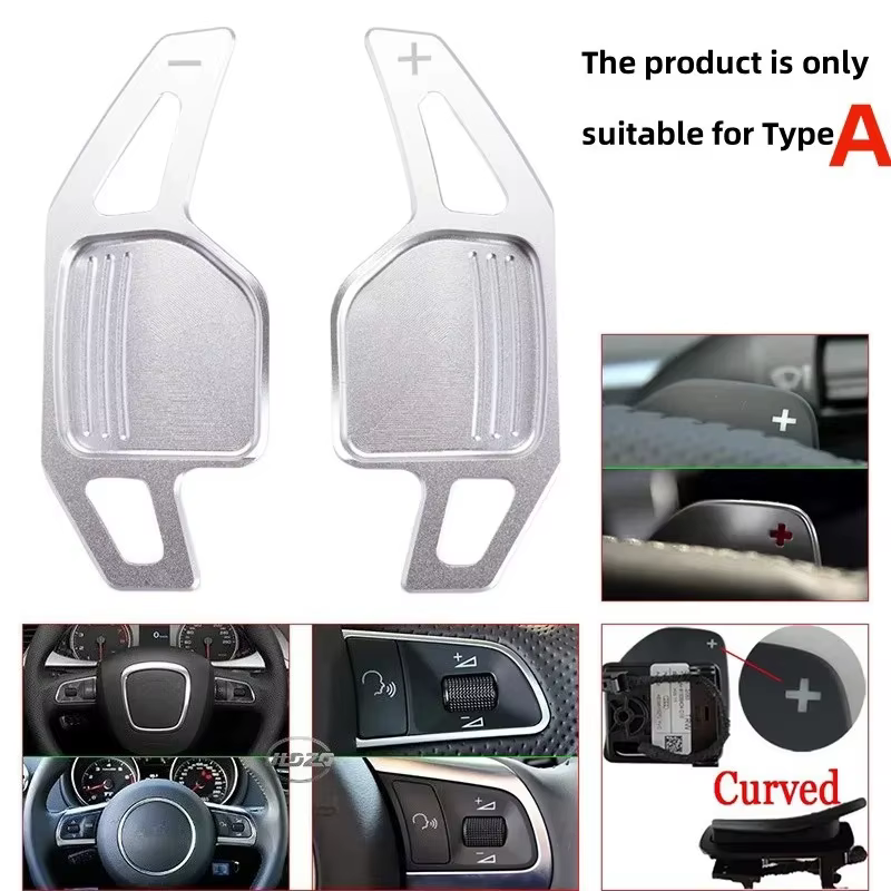 2x Extension de levier de vitesses en aluminium pour volant Audi A3 A4 A5 A6 A7 A8 Q5 Q7 TT S3 S4 S5