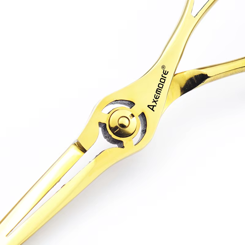 Ciseaux de coiffure professionnels 6 pouces, ensemble de ciseaux de coiffeur dorés, outils de coupe