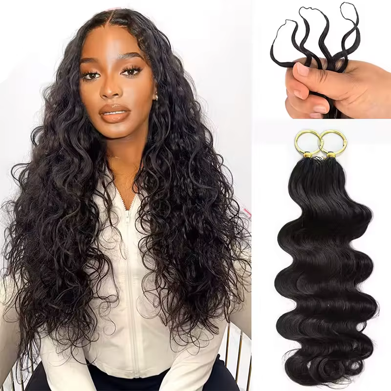 Extensions de cheveux humains au crochet de 30 pouces, ondulés, 12A, sans nœuds, pré-séparés, en plu