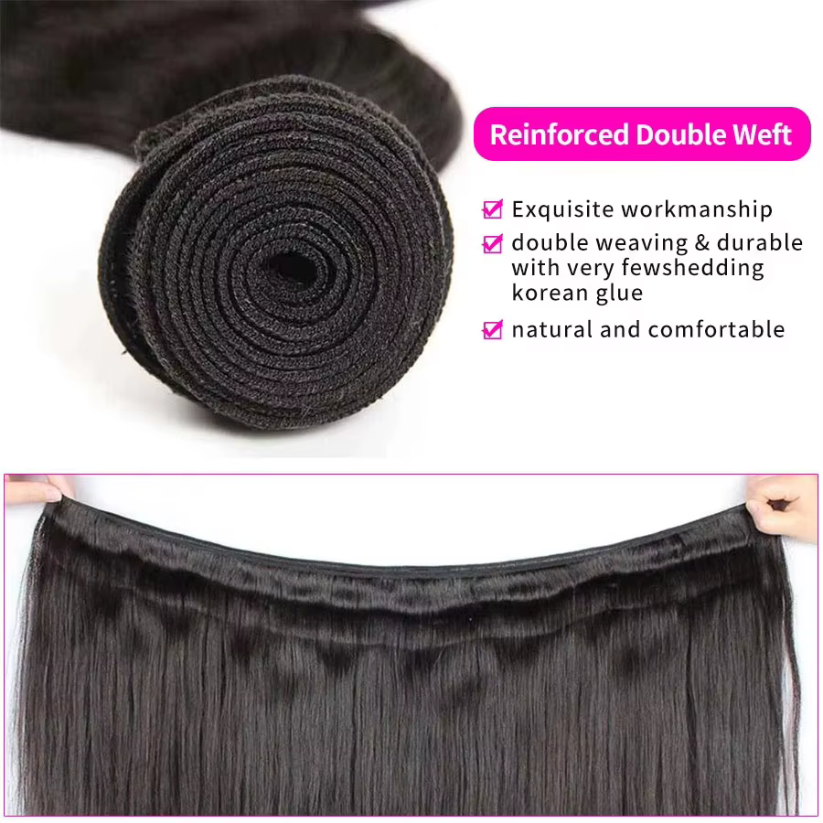 Extensions de cheveux naturels brésiliens ondulés avec closure, tissage de cheveux humains non trait