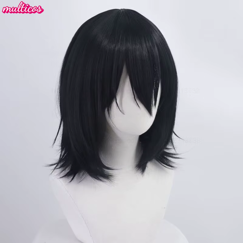 Haute qualité Anime Fyodor Dostoïevski Cosplay perruque noir simulé cuir chevelu Fyodor Dostoïevski 