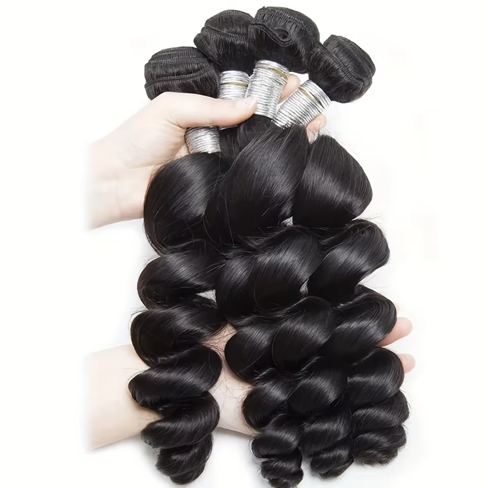 Extensions de cheveux humains bruts, ondulations profondes lâches, 30, 36, 40 pouces, brésiliennes 1