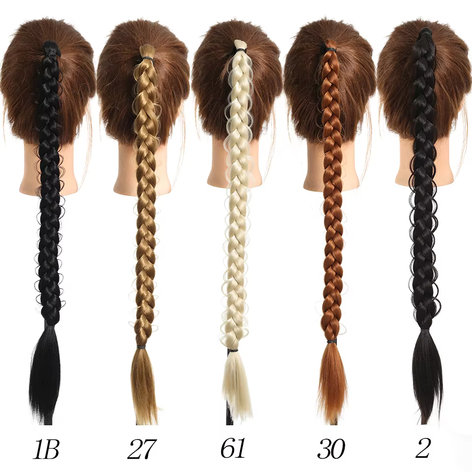 Extensions capillaires synthétiques tressées longues de 24 pouces pour femmes, accessoires capillair