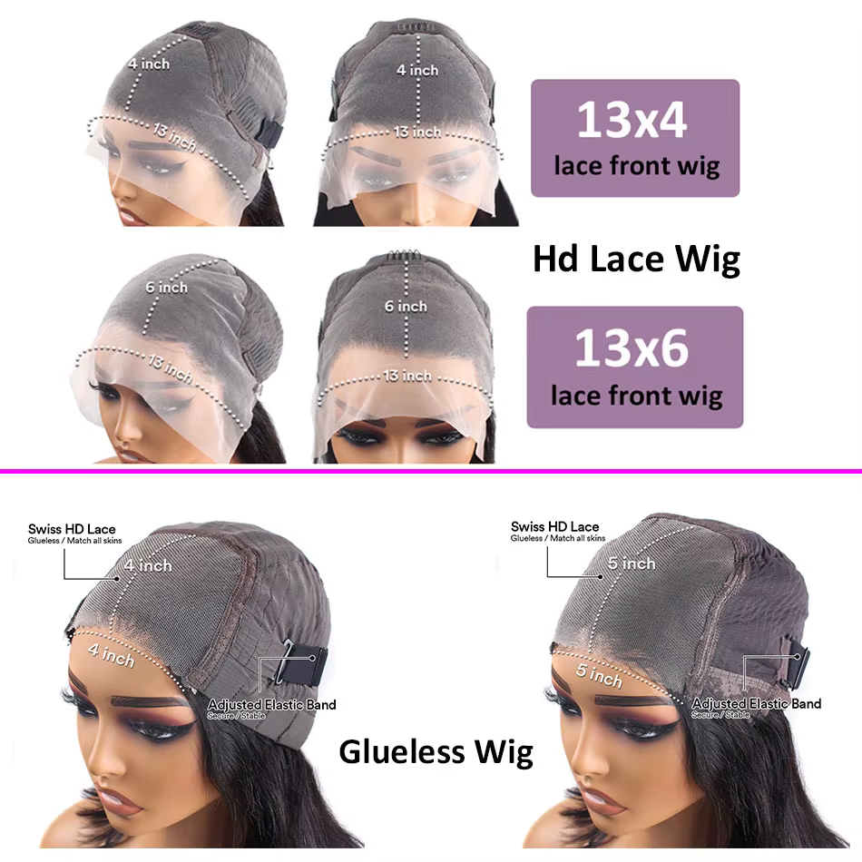 Perruque Lace Frontal Wig brésilienne naturelle, cheveux lisses, 13x6, sans colle, 13x4, Hd, prête à