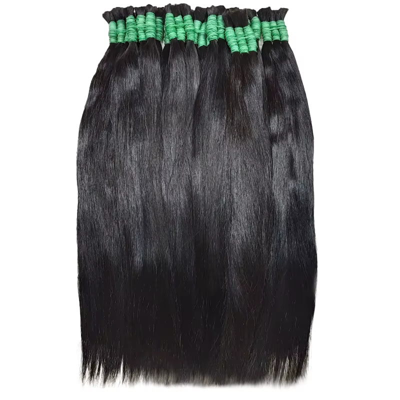 Gros cheveux humains pour tressage droit indien vendeur de cheveux vierges paquets sans trame cheveu