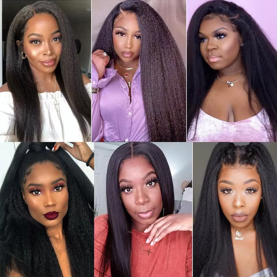 Extensions de cheveux humains vierges bruts péruviens, lisses et crépus, tissage à coudre, 3 à 4 paq